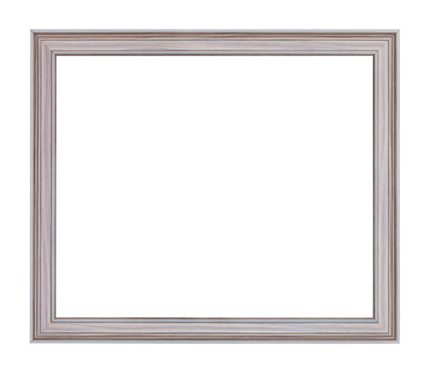 istock empty modern gray carved wooden picture frame 1127150927