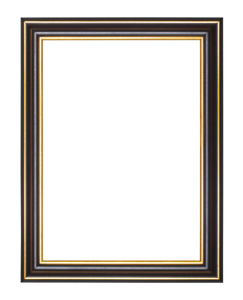 Wooden picture frame on a white background.