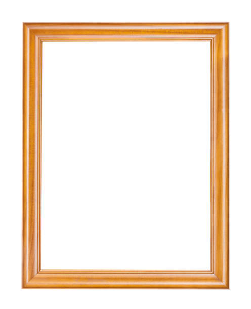 istock empty wide varnished brown wooden picture frame 1127151666