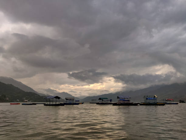 istock Boats floating in a lake 1127154021