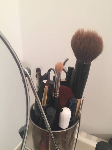 istock Detail of dressing table with make-up accessories 1127157142