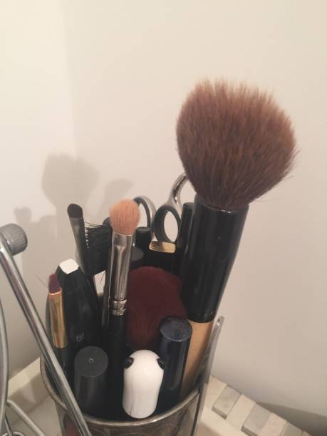 istock Detail of dressing table with make-up accessories 1127157144