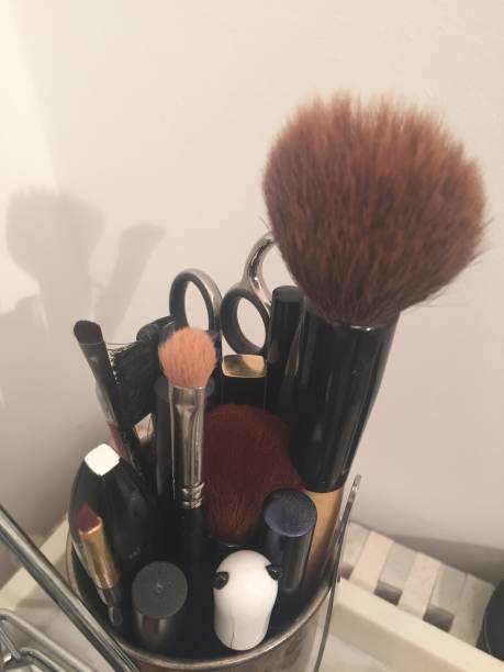 istock Detail of dressing table with make-up accessories 1127157151