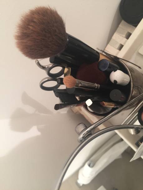 istock Detail of dressing table with make-up accessories 1127157173