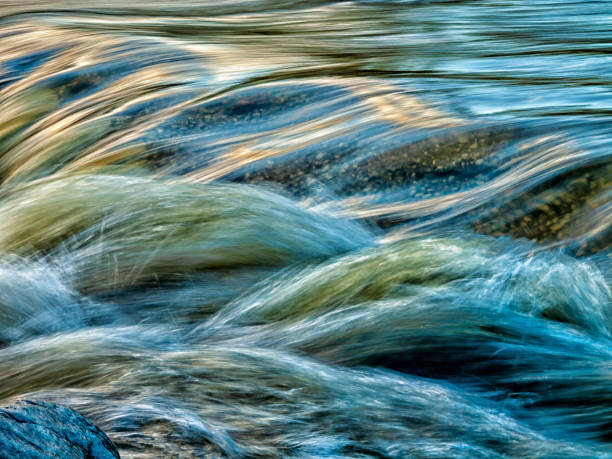 motion blurred water stream Close-up of a motion blurred mountain Stream natural condition photos stock pictures, royalty-free photos & images