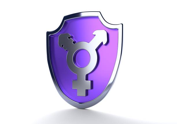 istock Purple Shield and Transgender Symbol 1127157705