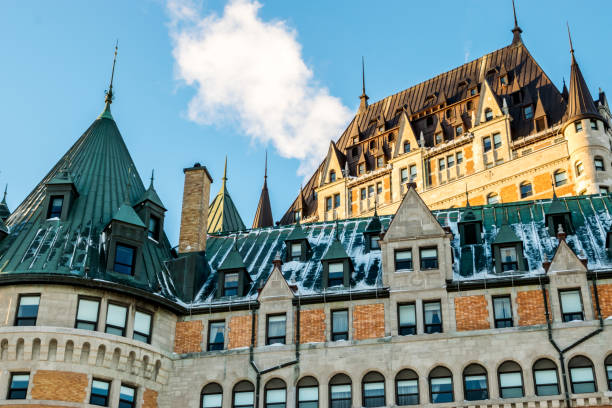 istock Old Quebec city's Chateau Frontenac during winter 1127159425