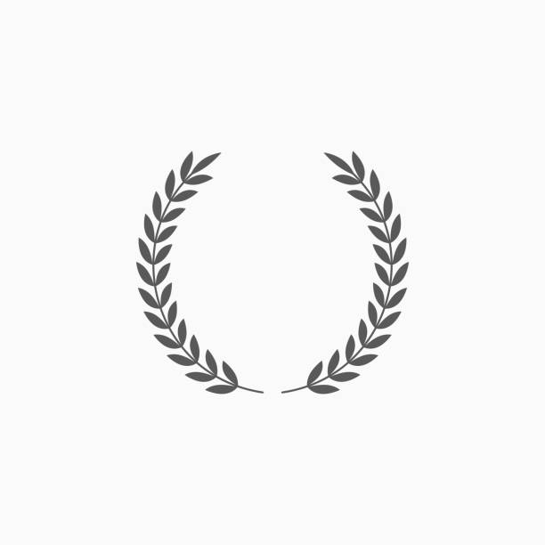 laurel wreath icon laurel wreath icon award certificate stock illustrations