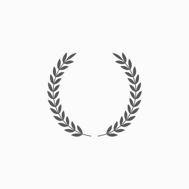 laurel wreath icon laurel wreath icon sports champion stock illustrations