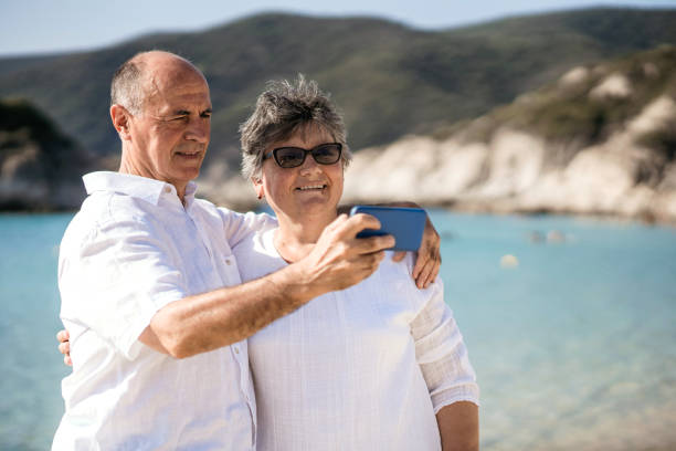 istock Senior selfies at the beach 1127160950