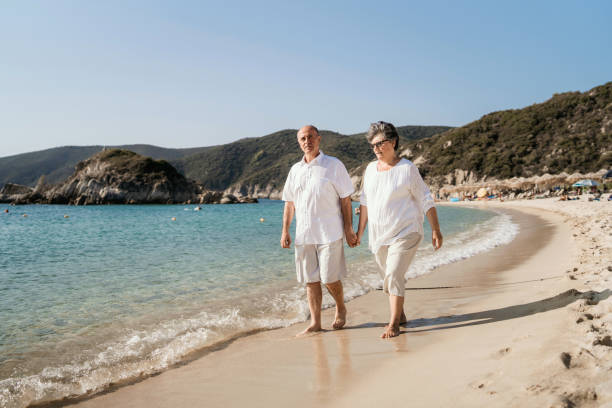 istock Senior couple at the beach 1127161278