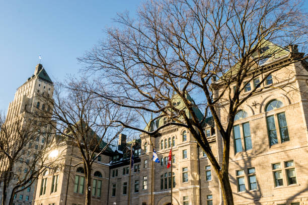 istock Old Quebec city streets at sunrise. 1127161870