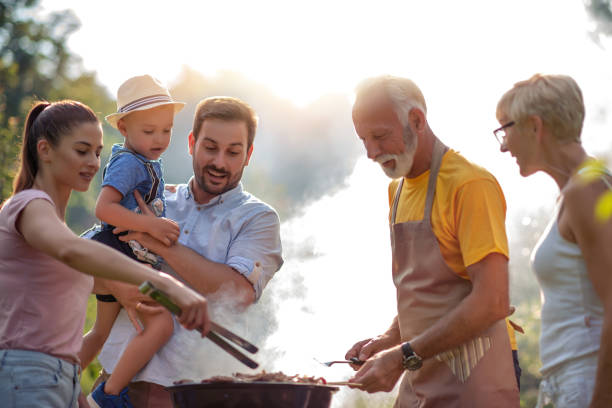 istock Family having a barbecue party 1127169545