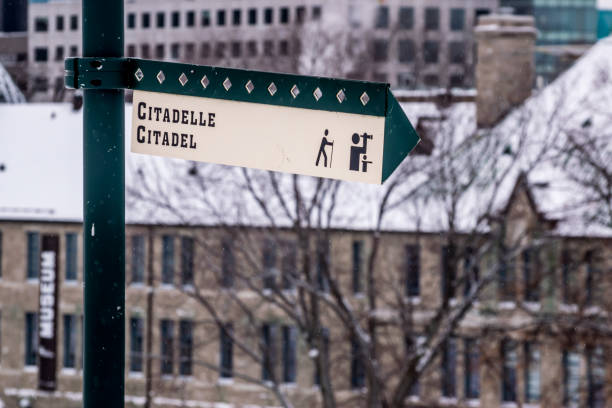 istock Old Quebec city signs. 1127172254