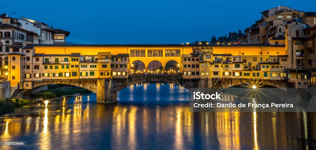 Italy - Rome - Florence - Ponte Vecchio Landscapes becoming an image. Ancient Stock Photo