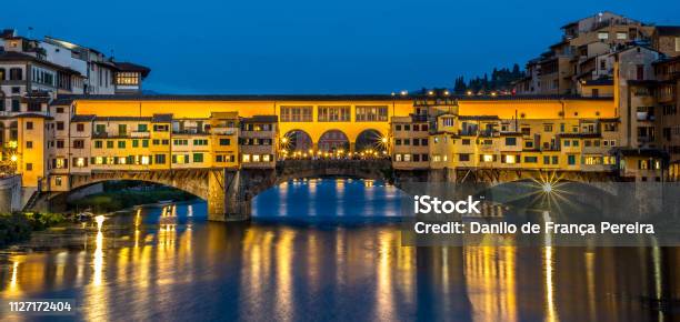 Italy Rome Florence Ponte Vecchio Stock Photo - Download Image Now - Ancient, Architecture, Arno River