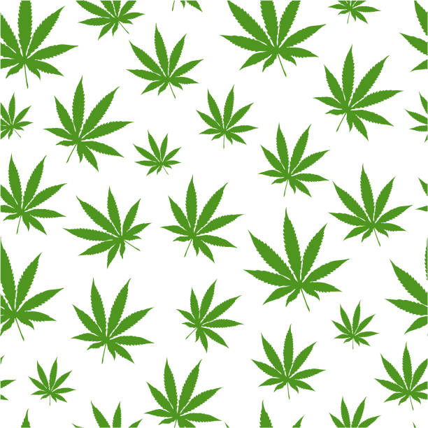 ilustrações de stock, clip art, desenhos animados e ícones de seamless marijuana background - legalization