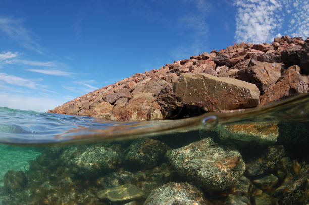 istock Rocky shoreline at Whyalla, South Australia 1127177949