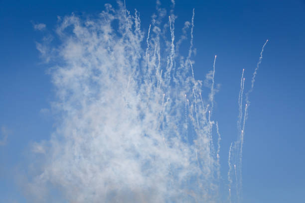 A lot of false heat traps against a blue sky