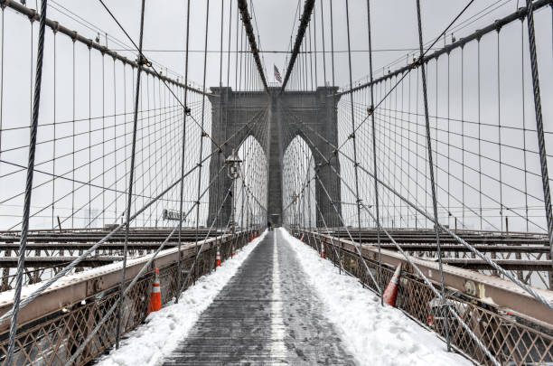 istock Brooklyn Bridge, Snowstorm - New York CIty 1127181350