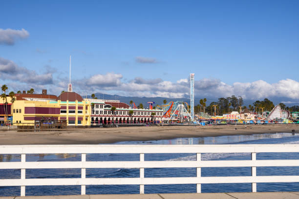 istock Monterey Bay Shore with Amusement Park in Background 1127183355