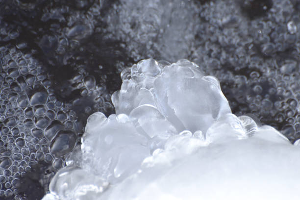istock Running Water Beneath the Stream Ice in Winter Close Up Abstract 1127198809