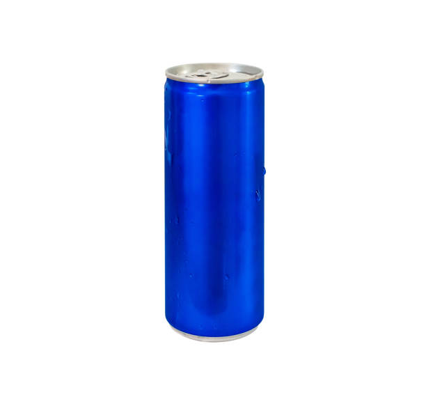 istock Aluminum blue color soft drink soda can isolated on white background with clipping path 1127202635