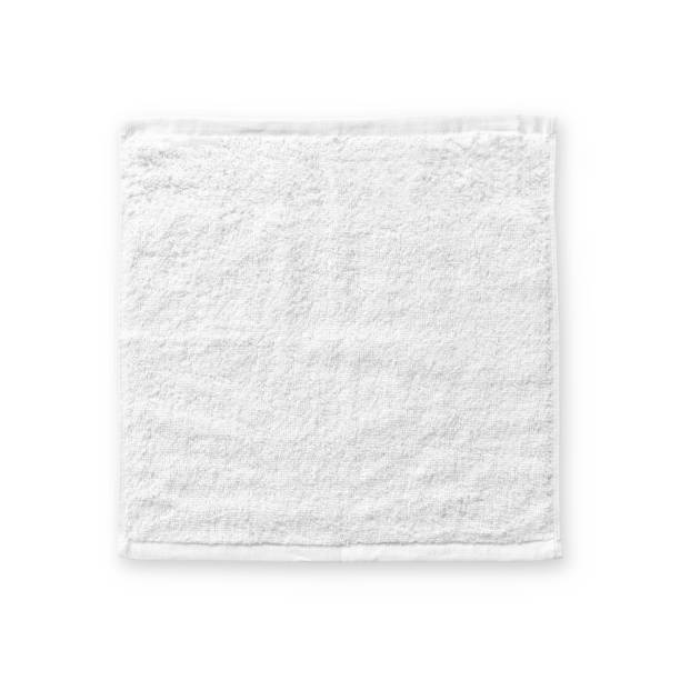 istock White cotton towel mock up template square size fabric wiper isolated on white background with clipping path, flat lay top view 1127202812