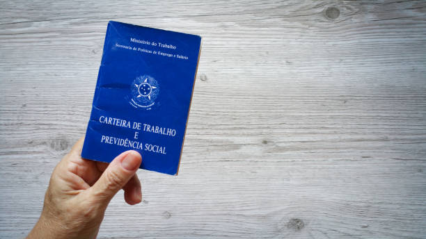 Hand holding Brazilian work portfolio