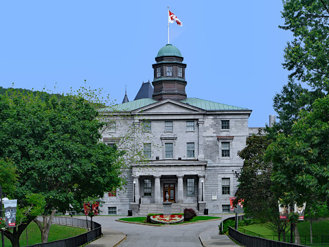 Montreal, Canada - May 31, 2013:  McGill University is one of the oldest in Canada, with a park-like campus in the center of downtown.