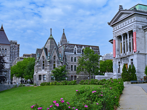 Montreal, Canada - May 31, 2013:  McGill University is one of the oldest in Canada, with a park-like campus in the center of downtown.