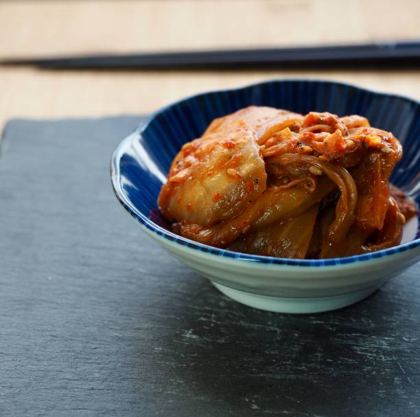 istock Korean side dishes, Stir-fried Kimchi 1127206212