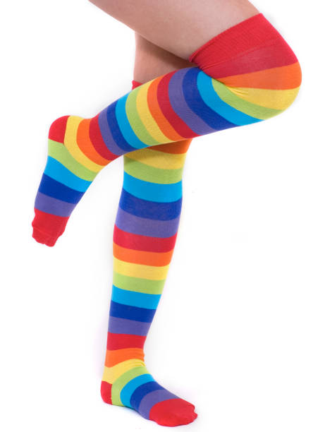 istock A Pair of Colourful Rainbow Socks 1127206345