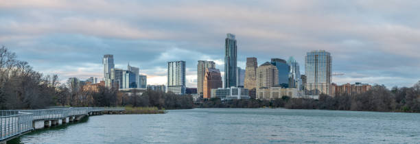 istock Panoramic View of Townlake River With Downtown Austin in the Background 1127208897