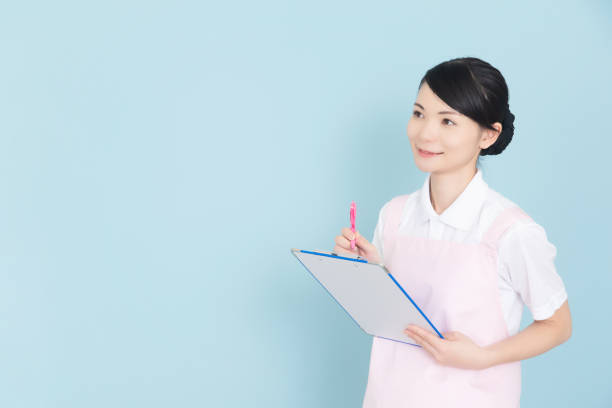 istock Working woman in an apron 1127210817