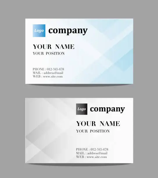 Vector illustration of simple business name card set template