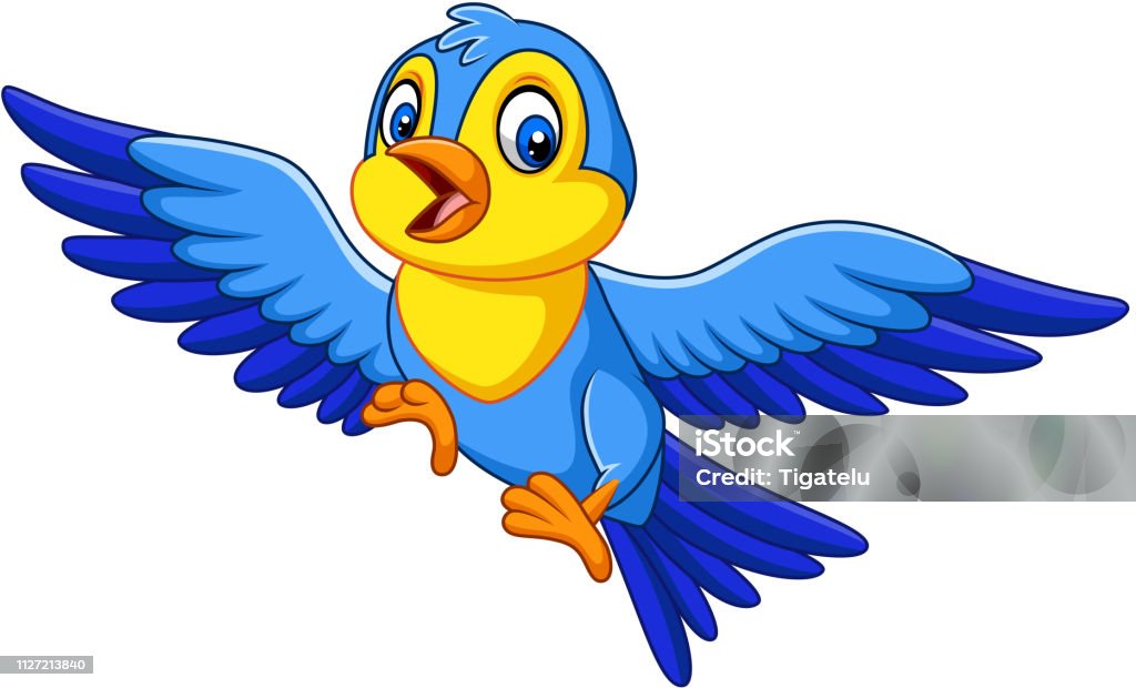 Ilustración de Vuelo De Pajarito Feliz De Dibujos Animados y más Vectores  Libres de Derechos de Canción de pájaro - Canción de pájaro, Pájaro, Ala de  animal - iStock