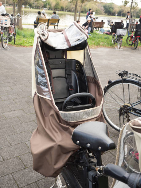istock Electric assisted bicycle with a child seat 1127214557