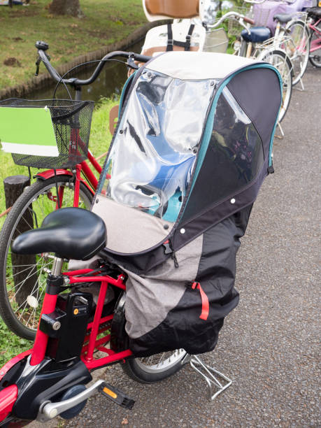 istock Electric assisted bicycle with a child seat 1127214559