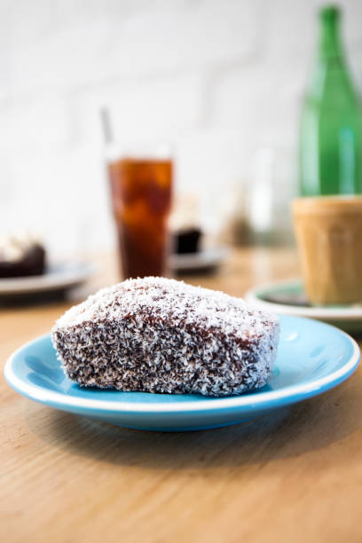 コーヒーとレミントン - lamingtons australia australia day celebration ストックフォトと画像