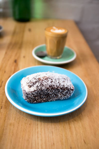 コーヒーとレミントン - lamingtons australia australia day celebration ストックフォトと画像