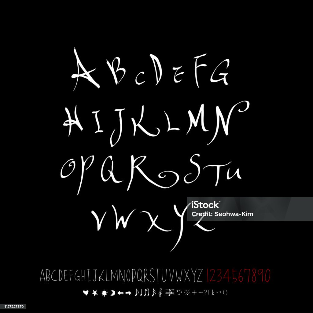 Font Study Vector Vector Fonts Stock Illustration - Download Image Now - Arrow Symbol ...