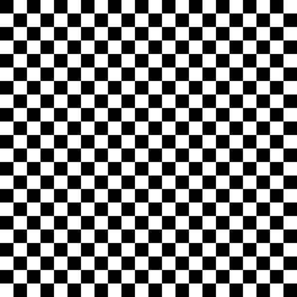 黒と白の市松模様のシームレスなパターン - checked white black backgrounds点のイラスト素材／クリップアート素材／マンガ素材／アイコン素材