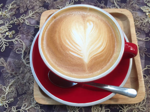 istock cappuccino in red cup,bangkok ,thailand 1127232900