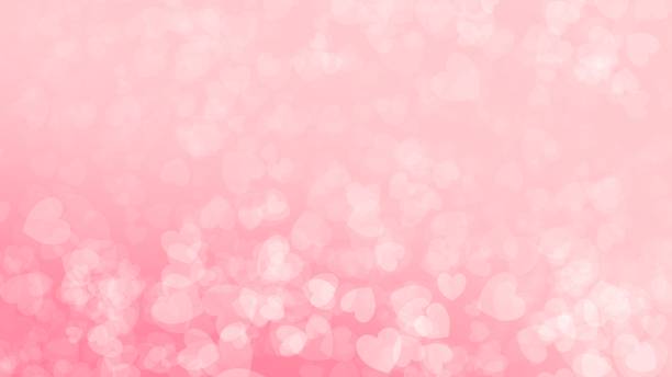 istock Pink heart background in valentine's day with copy space 1127241935