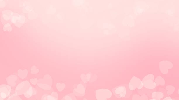 istock Pink heart background in valentine's day with copy space 1127241953