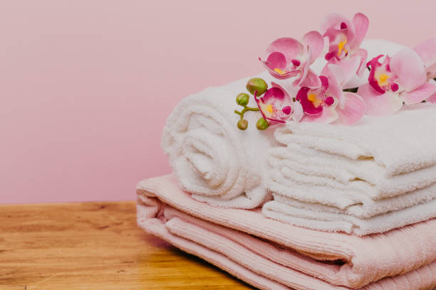istock Spa still life with orchid flower and towels - Image 1127247231