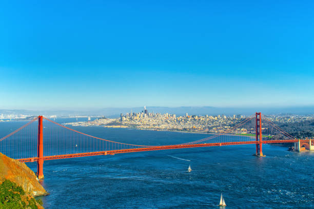 istock Panorama on San Francisco and the Gold Gate Bridge. 1127247862