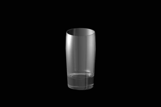 istock 3D illustration of alcohol free drinks ordinary glass isolated on black - drinking glass render 1127248687