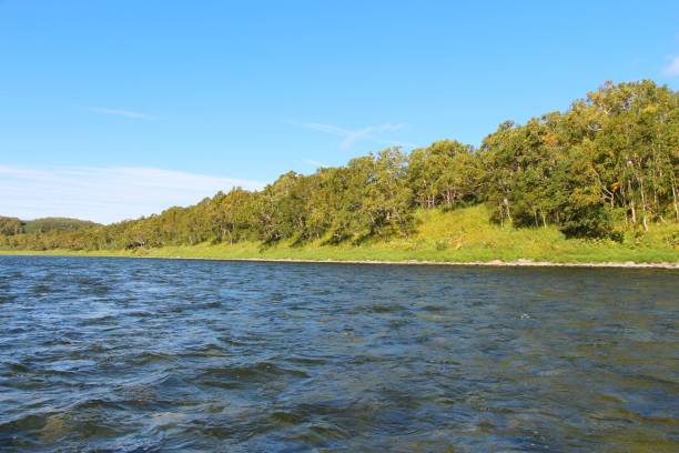 istock Beautiful river flows through hills in the early autumn 1127248898